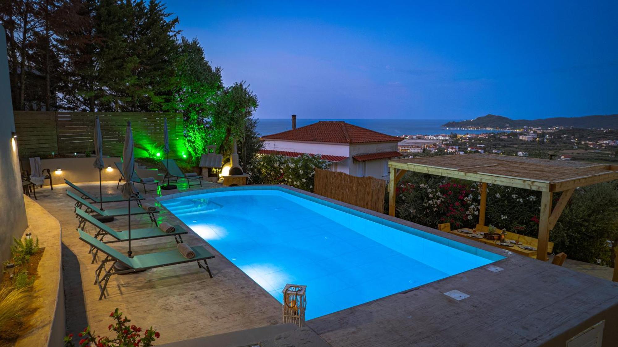 Zante Luxury Seaview Villa With Private Pool Katastárion Eksteriør billede